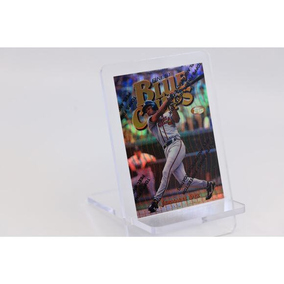 1997 Topps Finest Blue Chips Refractor w Coating #16 Jermaine Dye PSA 9 - Pop 1 - Picture 3 of 4